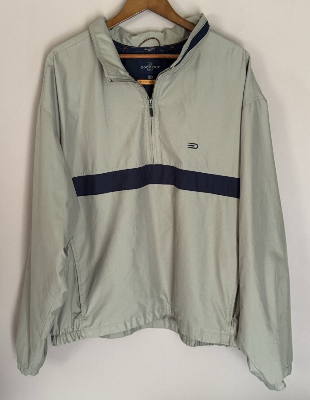 Dockers Golf Stain Defender Mens 2XL Half ZIP Windbreaker